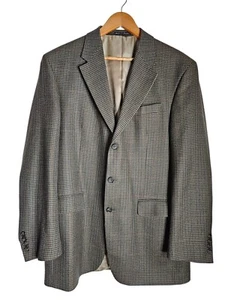 Lauren Ralph Lauren Mens LambsWool Blazer Jacket Houndstooth 42L Multi Color - Picture 1 of 12