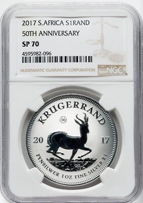 South Africa 2017 - Republic 50th Anniversary of Krugerrand - NGC SP70 - PERFECT - Image 1 of 2