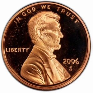 Lincoln Memorial Head Cent Penny Proof 2006 S From Silver Proof Set 1c - Picture 1 of 12
