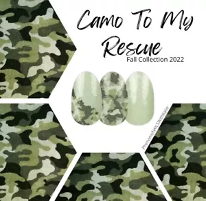 Color Street "Camo To My Rescue" Real Nail Polish Mani Strips Retired New - Picture 1 of 4