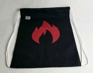 Red flame Drawstring Gym Backpack Sack Tote Shoe Soccer Athletic Bag - Picture 1 of 5