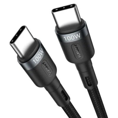 USB C to USB C Cable 100W 0.3M Charger Cable and Sync Data Lead for MacBook Air - Image 1 of 4