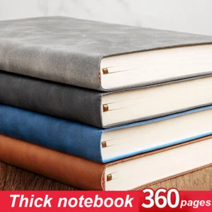 Thick PU Leather 360 Pages Journal A5 Notebook Lined Paper Writing Vintage Diary - Picture 1 of 18