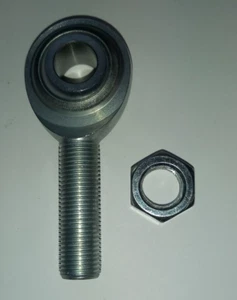1x 1/2" CMR8 UNF Right Hand Male Steel Rose Joint Economy with Lock Nut - Picture 1 of 1
