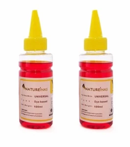200ml Natureinks Farbstoff Universal gelbe Flaschen Kit zum Nachfüllen leerer Tintenpatrone - Bild 1 von 1