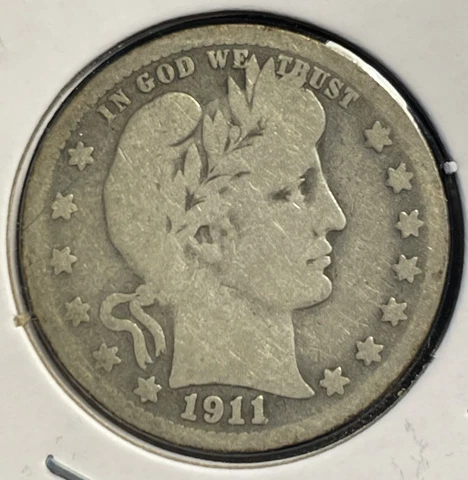 1911-D Barber Quarter - 90% Silver - Free Delivery - P16-21 Cover