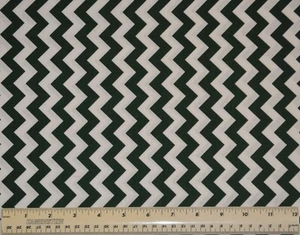 1/4 yard cotton quilt fabric 3/8" small dark green chevron Riley Blake - Picture 1 of 2