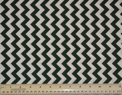 1/4 yard cotton quilt fabric 3/8" small dark green chevron Riley Blake - Image 1 of 2