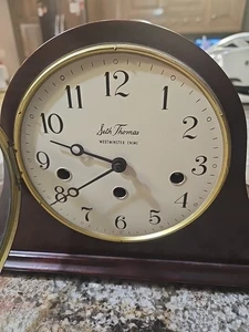 Seth Thomas Westminster Chime 8 Day Key Wound Woodbury 1302 Mantel Clock Germany - Picture 1 of 10