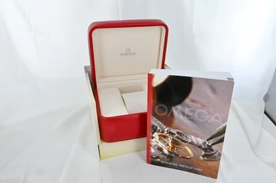 Genuine Omega Red Wristwatch Box & Outer Box Plus Manual 6011 - Image 1 of 4