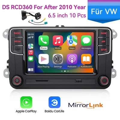Stereo Carplay Bluetooth DS RCD360 187B Autoradi Für VW Golf Passat CC German - Bild 1 von 4