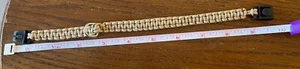 Paracord Dog Collar Small (9.5 "long 0.5" Wide) King Cobra Style, tan/beige - Picture 1 of 6