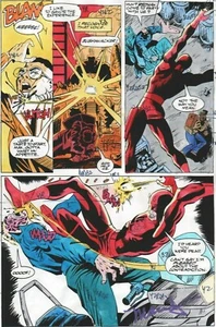 MARVEL 1992 DAREDEVIL ANUAL #8 PRODUCCIÓN EN COLOR ARTE FIRMADO MARIE JAVINS PÁGINA 12 - Imagen 1 de 2
