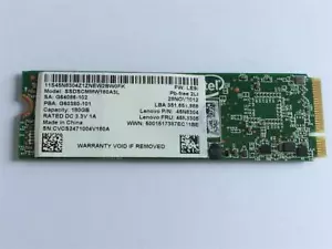 Intel SSDSCMMW180A3L 180 GB M.2 UNITÀ DI MEMORIA A STATO SOLIDO per laptop Lenovo Thinkpad X1 carbonio FW:LE9i - Foto 1 di 4