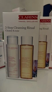 Clarins 2-STEP Cleansing Ritual Cleanse & Tone SAFRON FLOWER 200ml *NEU IM KARTON* - Bild 1 von 2