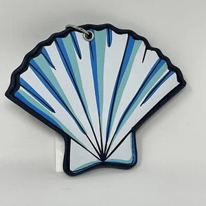 Vera Bradley Muschel Taschenanhänger Ufer genug blau Spiegel Schlüsselanhänger Kette Strand - Bild 1 von 9