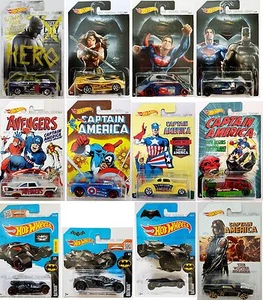 HOT WHEELS Marvel & DC Comics SUPERHERO - TV MOVIES & CARTOON Diecast Model Cars - Picture 1 of 34