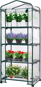 VIVOSUN 4 Tier Mini Greenhouse 50x70x160CM Green House Tunnel Plant Garden Shed - Picture 1 of 7