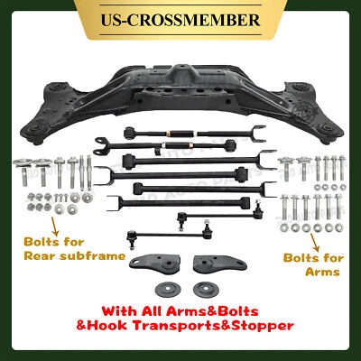 Rear Subframe+Control Arms for Toyota Camry 02-11 Avalon Solara ES300ES330 Venza - Image 1 of 4