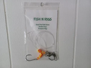 6 plataformas de pesca Sand Pulga Serie EGG GANCHO MOSTAZA OBLE Drop Pompano - Imagen 1 de 12