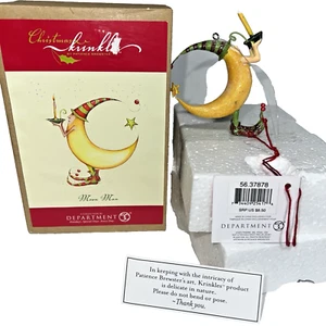 Krinkles Dept 56 MOON MAN Ornament Patience Brewster Boxed 3 In In box - Picture 1 of 9