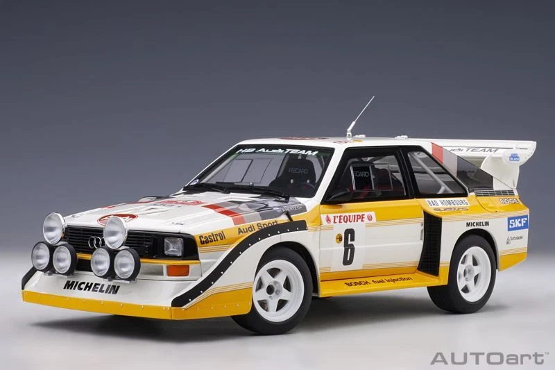 Autoart 1/18 AUDI Sport quattro S1 WRC '86 #6 Mikkola/hertz Monte Auto
