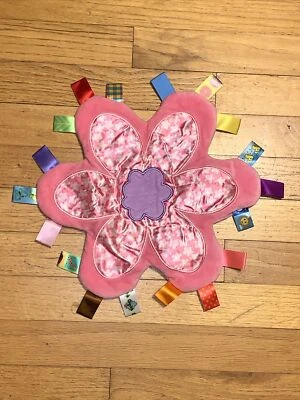 Taggies Flower Me Fun Rosa Floral Forma Flor Manta de Seguridad/Lovey Foto 1 de 2