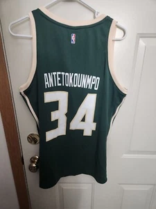 NBA MILWAUKEE BUCKS GIANNIS ANTETOKOUNMPO #34 WOMEN'S ADIDAS JERSEY SIZE 2XL - Picture 1 of 6