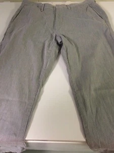 J Crew Men's 30 x 30.5 Seer Sucker Look Pants Blue & White Stripes 100% Cotton - Bild 1 von 4