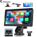 7" Touch Screen Car Radio Apple Carplay Android Auto Portable Stereo Gps Camera