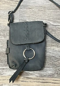 Small Unbranded Cross Body Purse Gray 25” Strap Cards Bag 7x5” - Picture 1 of 4