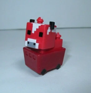 Minecraft Mini-Figures Series 7 1" Rolling Mooshroom in Minecart Red Cow Mojang - Picture 1 of 4