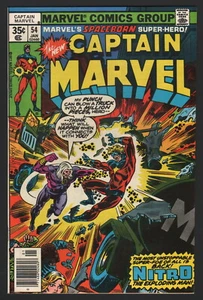 Captain Marvel #54, 1978, Marvel Comics, estado en estado bastante bueno/casi nuevo, ¡Nitro! - Imagen 1 de 1