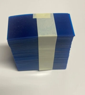 Tiras de inserción de estante de góndola de tinte azul para etiquetas de plástico 2,5"- 500 Foto 1 de 2