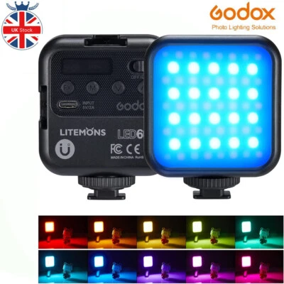 Reino Unido Godox LITEMONS LED 6R RGB LED Cámara de Video Luz 1800mAh Iluminación Continua