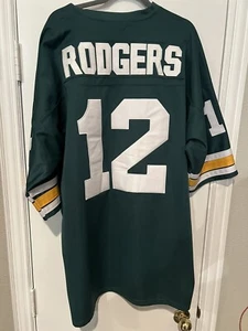 Camiseta retro para hombre Green Bay PACKERS Aaron Rodgers Mitchell Ness talla 56 - Imagen 1 de 4