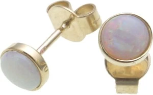 Damen Ohrringe echt Opal Gold 333 Stecker Ohrstecker Gelbgold Qualität - Bild 1 von 2