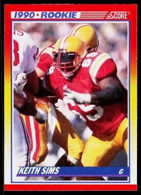Keith Sims, 1990 Score, #648, Iowa State Cyclones, RC - Image 1 of 2
