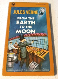 From The Earth To The Moon Jules Verne PAPERBACK 1967 Airmont Vintage - Picture 1 of 7