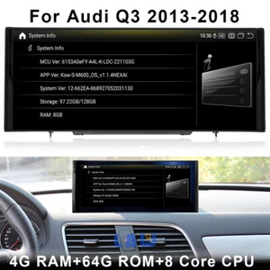 Android 12 Coche Navegación GPS Inalámbrica Carplay BT 4G+64GB Para Audi Q3 2013-2018 - Imagen 1 de 12