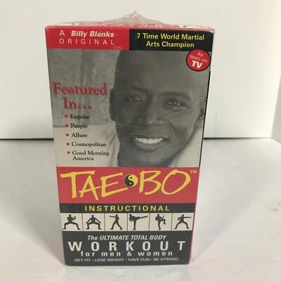 1998 Tae Bo A Billy Blanks Original Ultimate Total Body Workout 4 VHS Set Sealed - Image 1 of 4