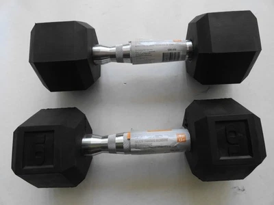 CAP Barbell Rubber-Coated Hex Dumbbells 10 lbs Set of 2 - Image 1 of 4