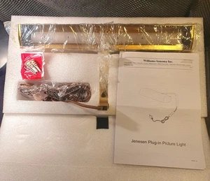 Verjüngung Jenesen LED STECKER Bilderleuchte Messing FEHLENDER SCHIRM!! Geöffnet Neu! - Bild 1 von 10