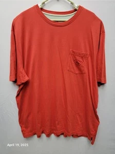 Tommy Bahama Relax Shirt Men's 2XL XXL Pima Cotton Short Sleeve Pocket Red - Picture 1 of 6