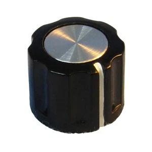 3025, Philmore 1/4" Shaft 5/8" Diameter Fluted Knob w/ Single Indicator Line - Picture 1 of 1