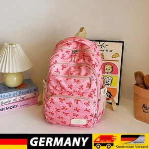 3Pcs/Set Cute Bow Print Backpack with Crossbody Bag and Small Purse (Pink Red) - Bild 1 von 9