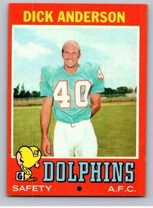 1971 Topps Football Set-Break #67 Dick Anderson Dolphins *WSC* - Picture 1 of 2