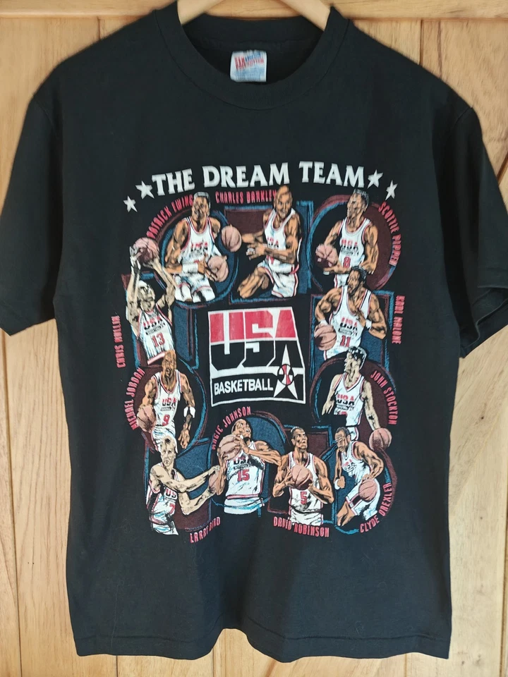 Vintage  USA Basketball Dream Team Charles Barkley T Shirt Large 90s - Image 1 of 4