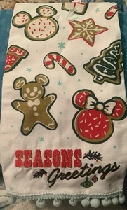 NWT Disney Store CHRISTMAS 2022 Mickey Minnie Kitchen Towel - Picture 1 of 3