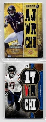 ALSHON JEFFERY 2012🌟 ROOKIE + 2015 Topps Triple Threads Numbered Relic Cards - Image 1 of 2